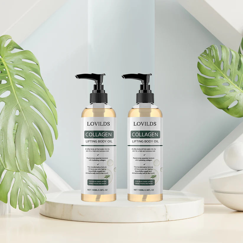 Collagen Lifting Body Oil :Reduces skin sagging by 98% and refines texture within 24 hours.