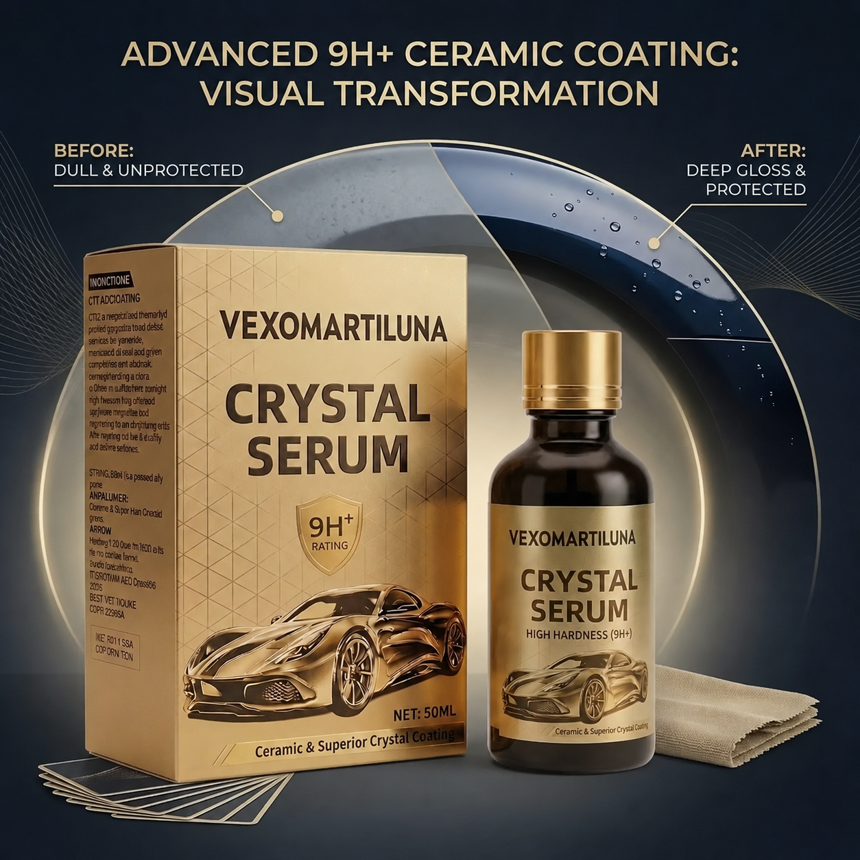Vexomartiluna Graphene Ceramic Coating – 9H Scratch Protection