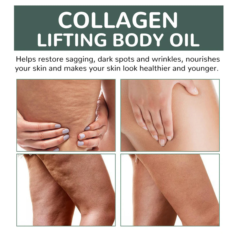 Collagen Lifting Body Oil :Reduces skin sagging by 98% and refines texture within 24 hours.