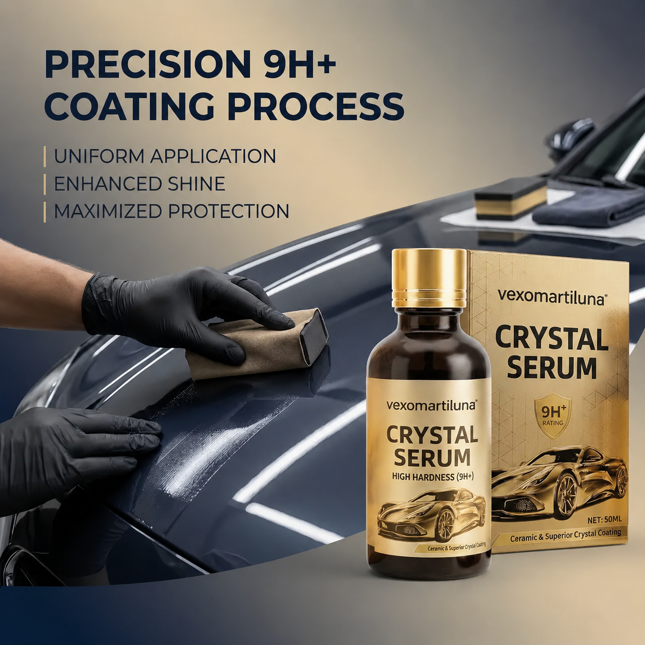 Vexomartiluna Graphene Ceramic Coating – 9H Scratch Protection