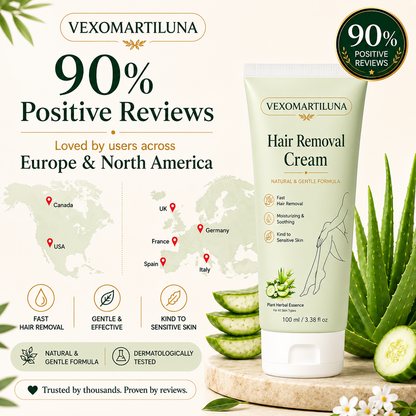 🔥VEXOMARTILUNA™ Natural Gentle Hair Removal Cream | For Women & Men, Sensitive Skin